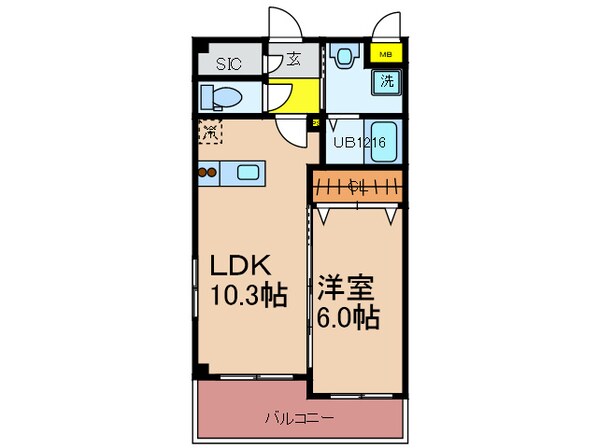 サニーヒル福津の物件間取画像